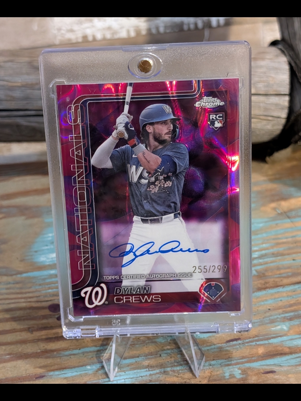 Topps 2025 Chrome Dylan Crews Magenta Purple Lava Auto RC
